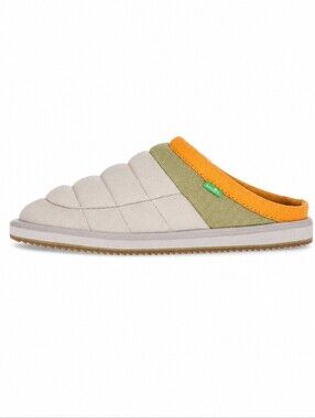 Sanuk Puff N Chill Low LX Slippers Cream New With Tags